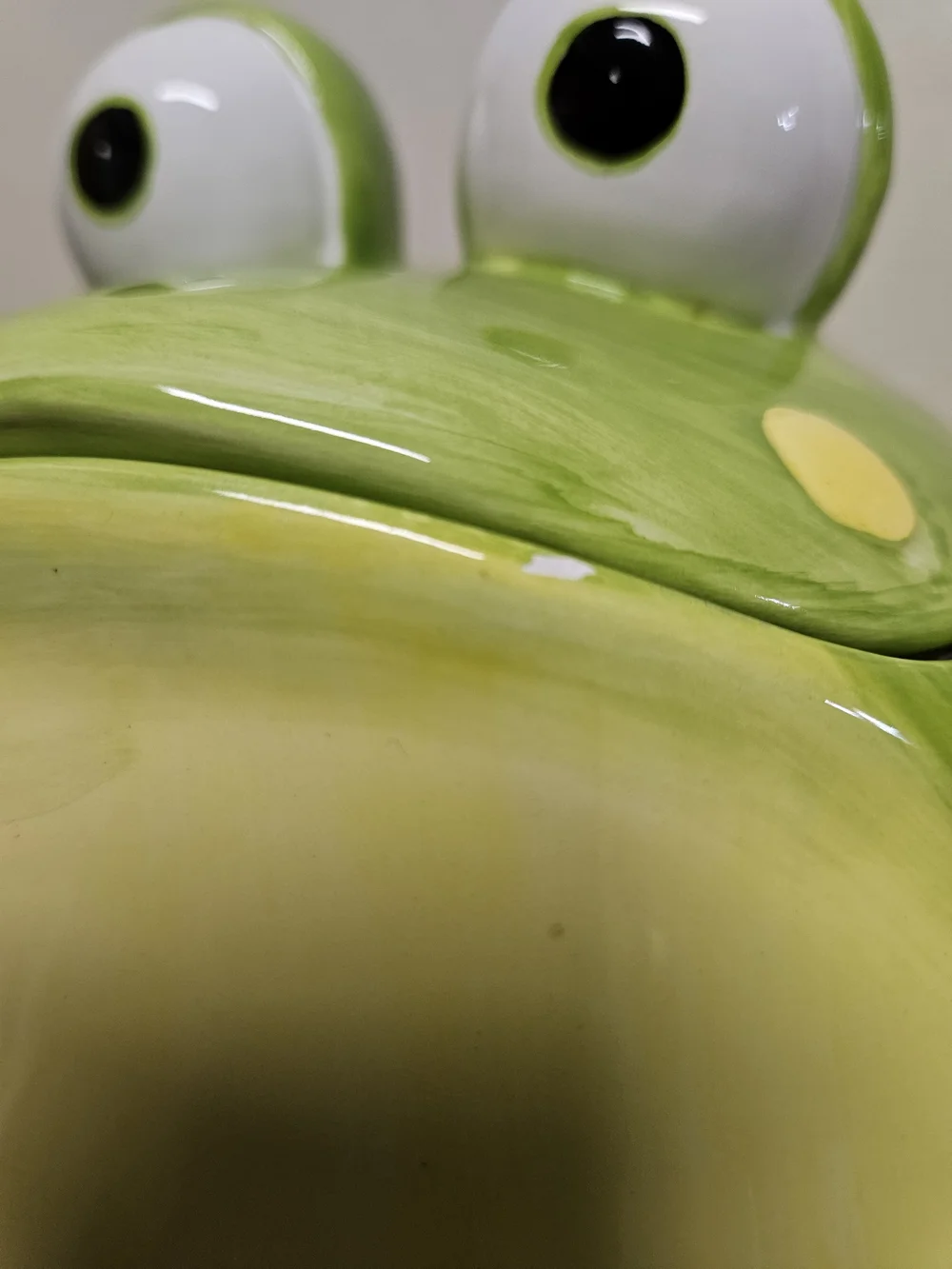 Toby Toad Ceramic Frog Cookie Jar